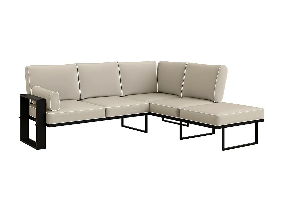 Coin jardin VERDINO avec cadre métallique beige