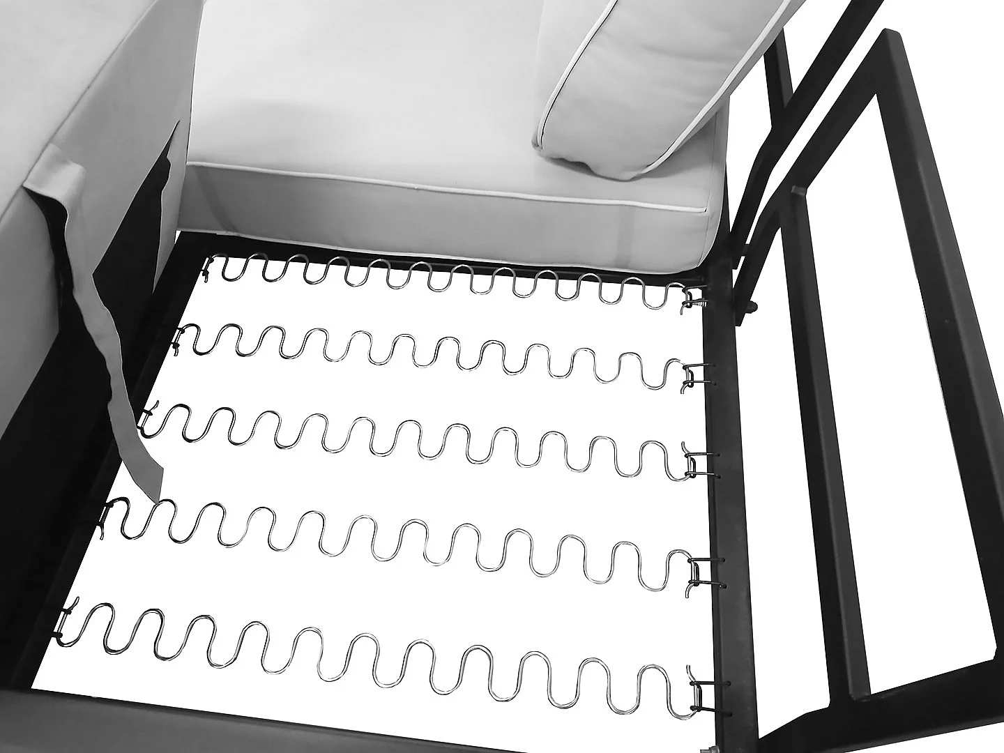 Coin jardin VERDINO avec cadre métallique beige