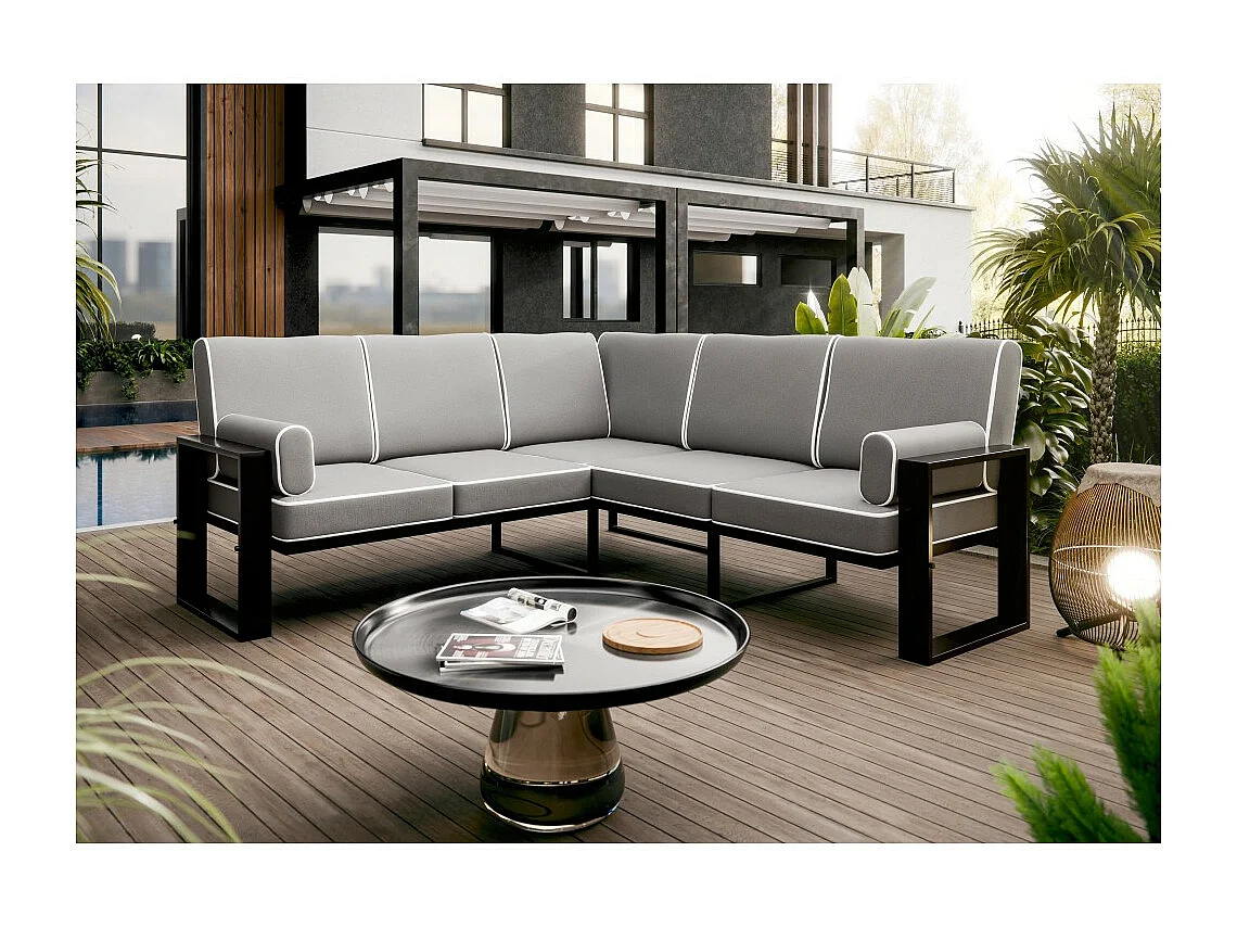 Tuinhoek VERDINO 2R2 met metalen frame antraciet