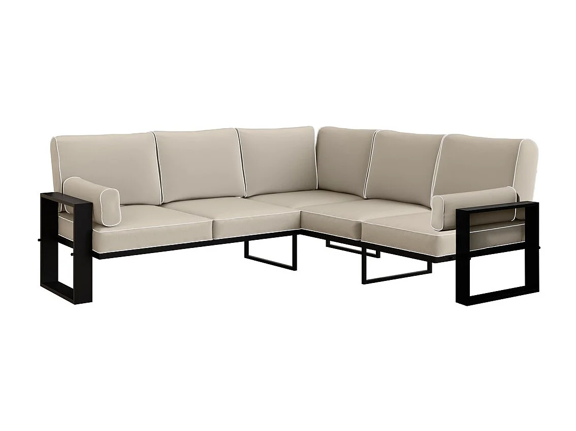 Coin jardin VERDINO 2R2 avec cadre métallique beige