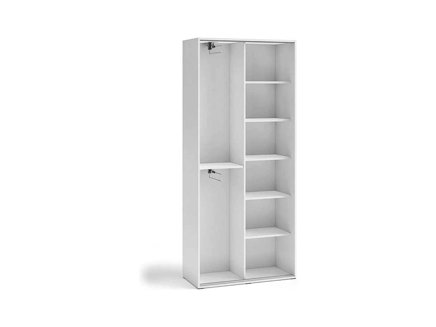 ARMOIRE À PORTES FERMÉES Lano 90/205/40 cm 2 portes blanc