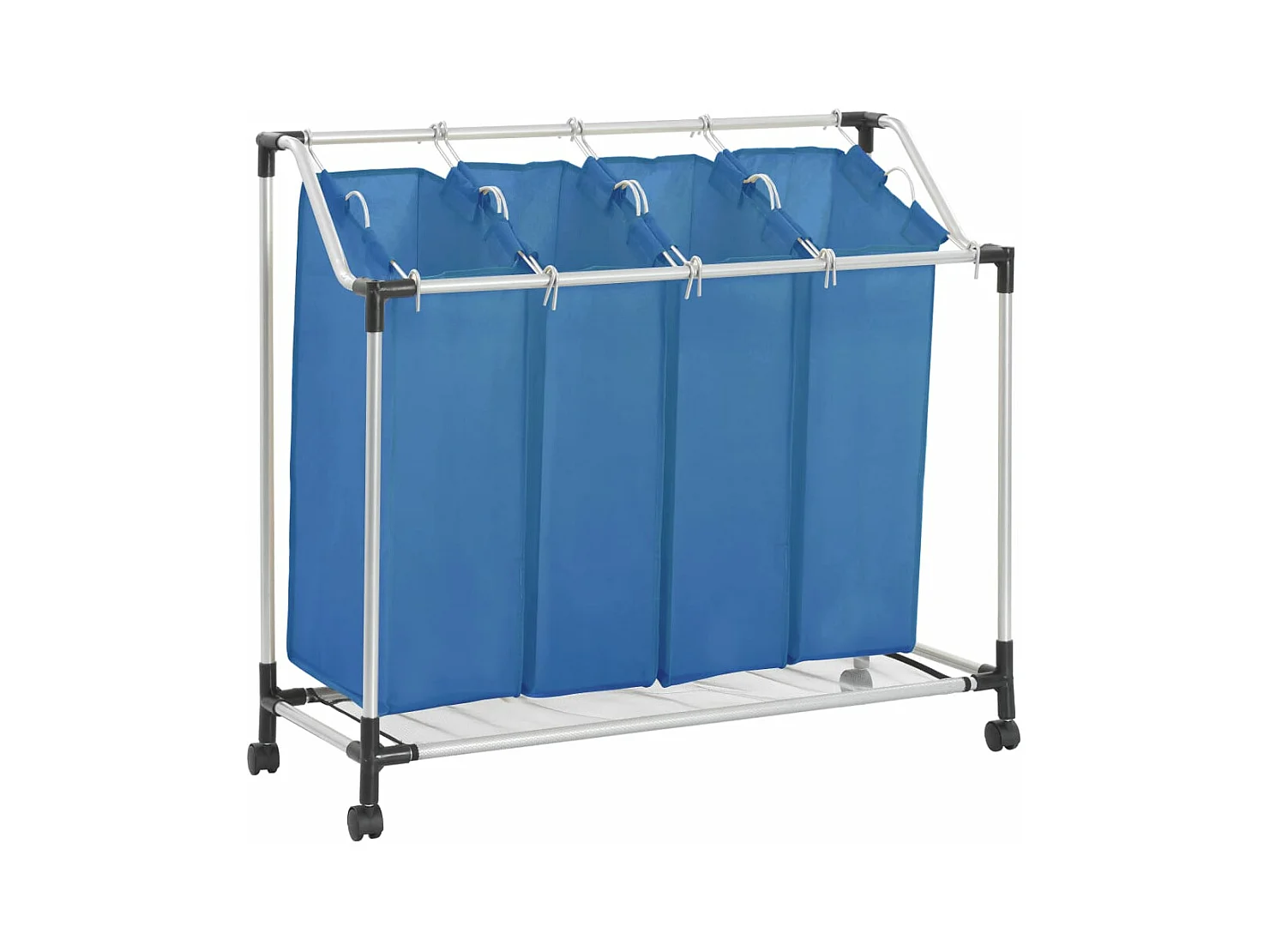 Trieuse à linge avec 4 sacs Bleu Acier