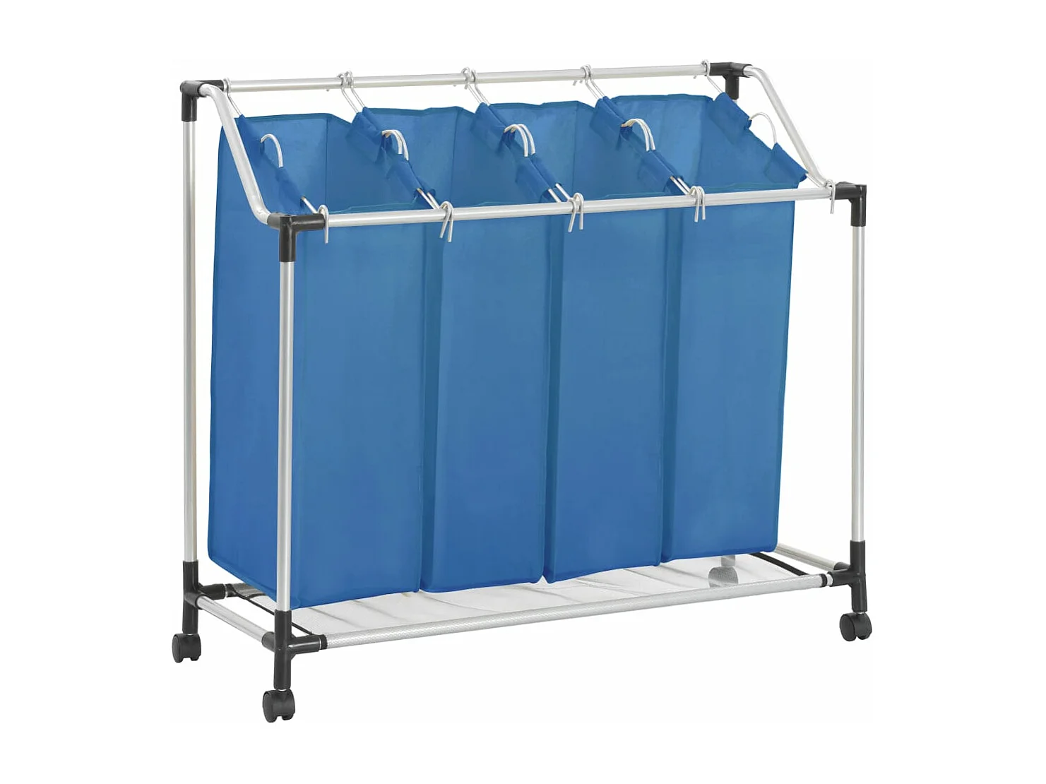 Trieuse à linge avec 4 sacs Bleu Acier