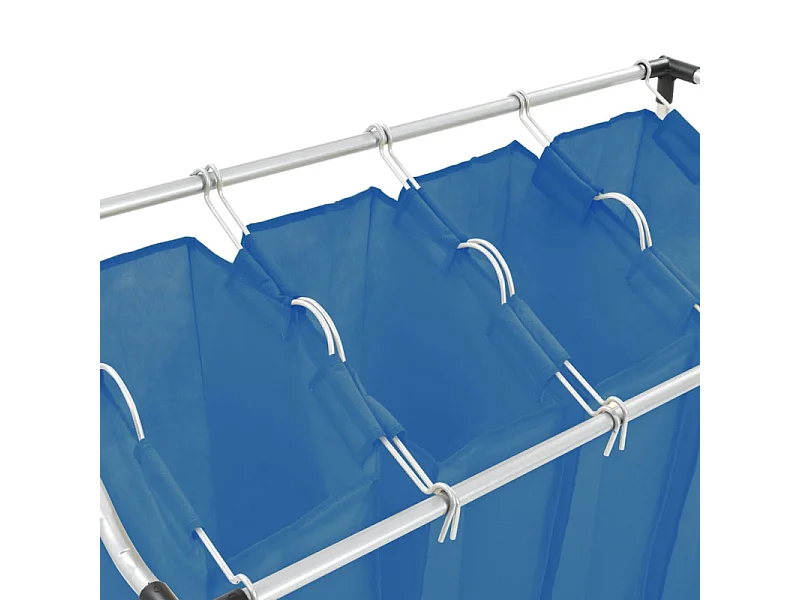 Trieuse à linge avec 4 sacs Bleu Acier