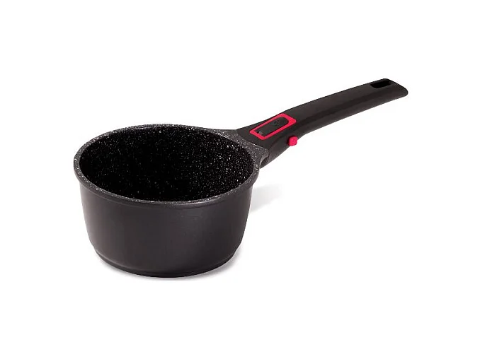 Casserole Granit Pro 16cm + Manche Amovible Baumalu - Cuisine Saine Sans Matière Grasse - Revêtement Anti-adhérent 3 Couches
