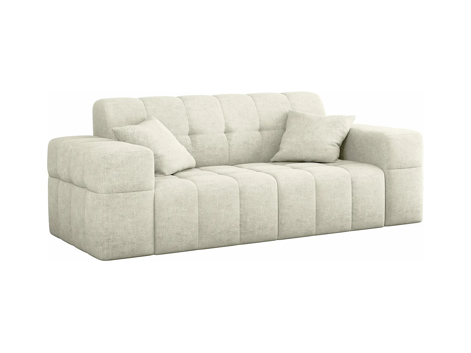 Sofa 2 sitzer Couch serie NIMES stilvol Stoff Perfect Harmony Creme