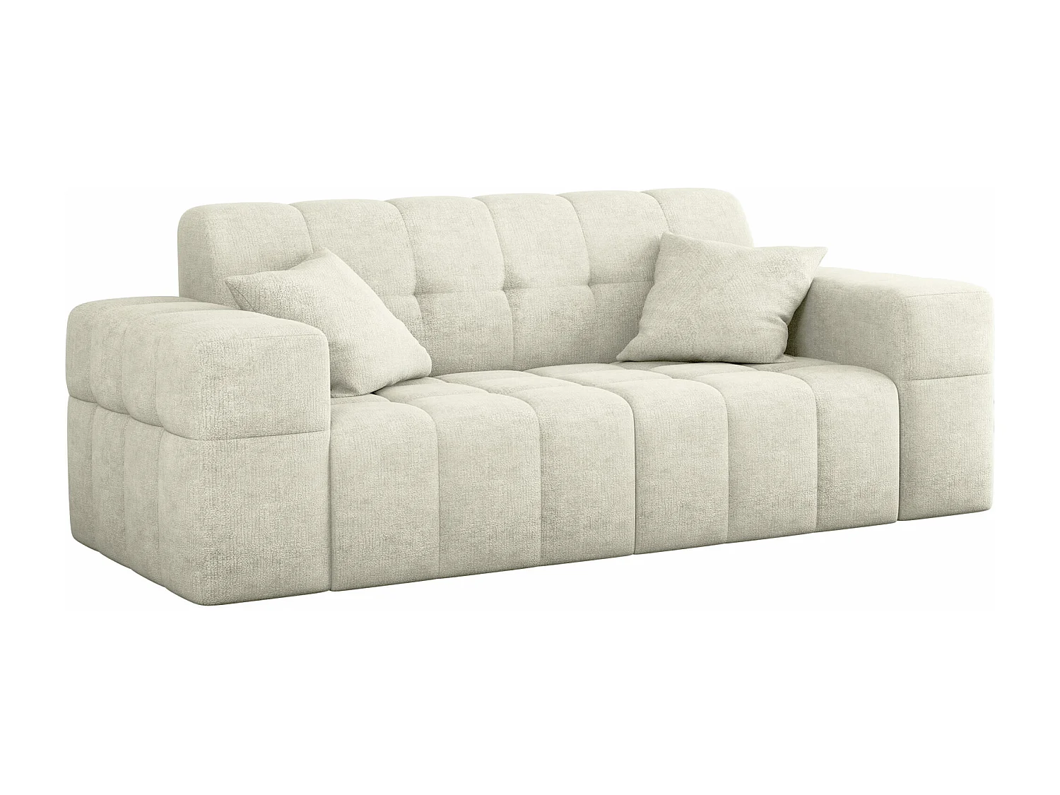 Canapé 2 places série Canapé NIMES tissu élégant Perfect Harmony Cream