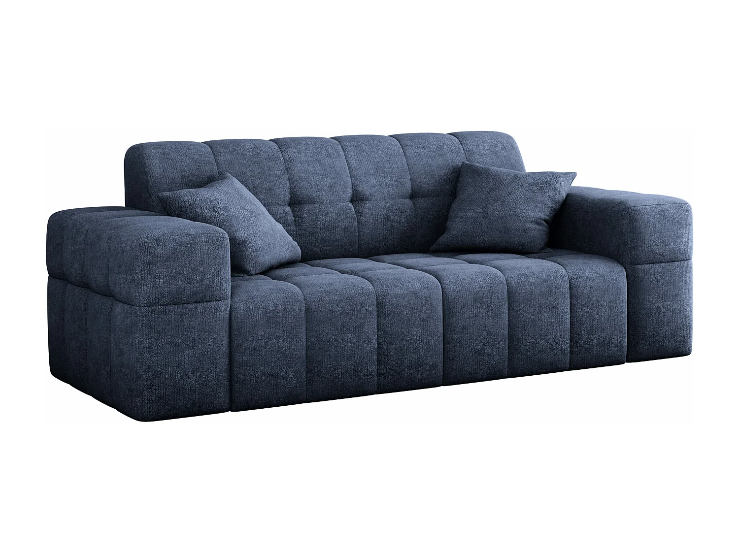 Sofa 2 sitzer Couch serie NIMES stilvol Stoff Perfect Harmony Blau