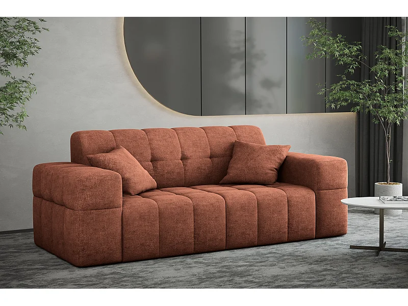 Bank 2-zits Bankserie NIMES stijlvolle stof Perfect Harmony Copper