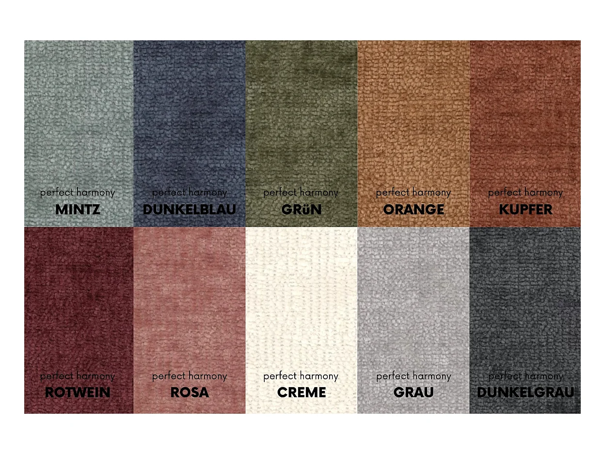 Sofa 2 sitzer Couch serie NIMES stilvol Stoff Perfect Harmony Mintz