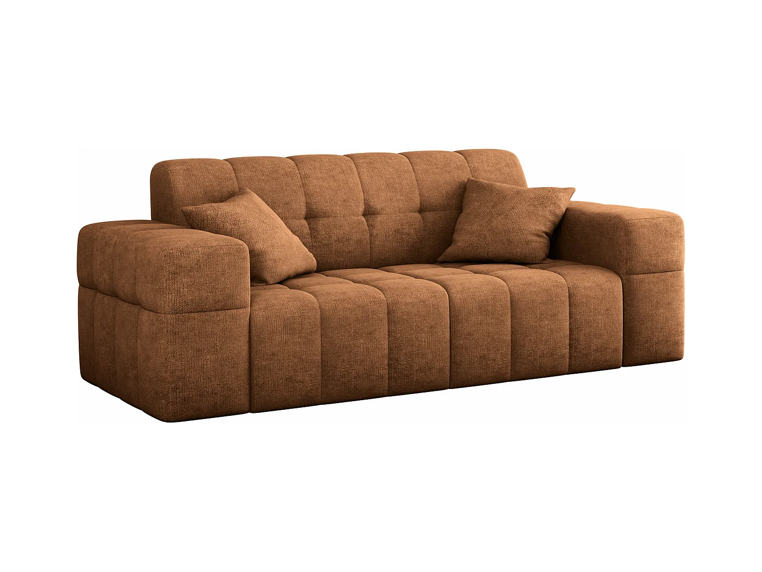 Sofa 2 sitzer Couch serie NIMES stilvol Stoff Perfect Harmony Orange