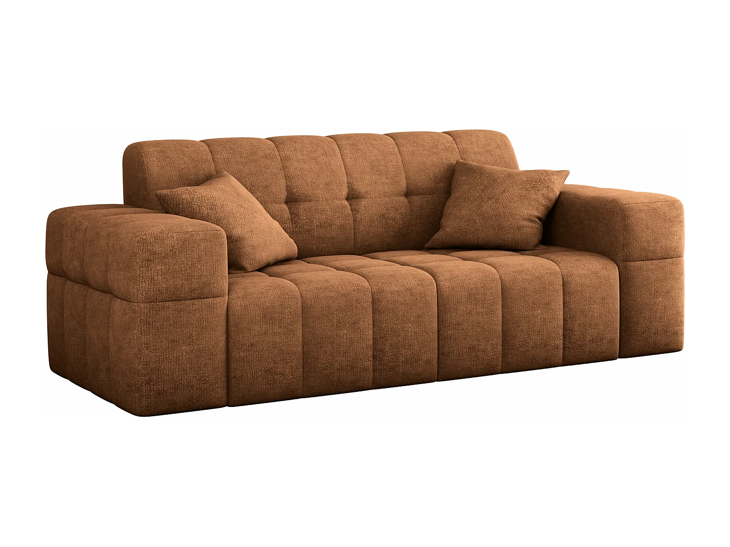 Sofa 2 sitzer Couch serie NIMES stilvol Stoff Perfect Harmony Orange