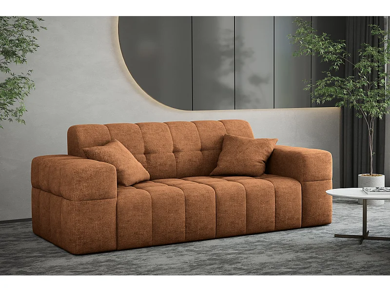 Bank 2-zits Bankserie NIMES stijlvolle stof Perfect Harmony Orange