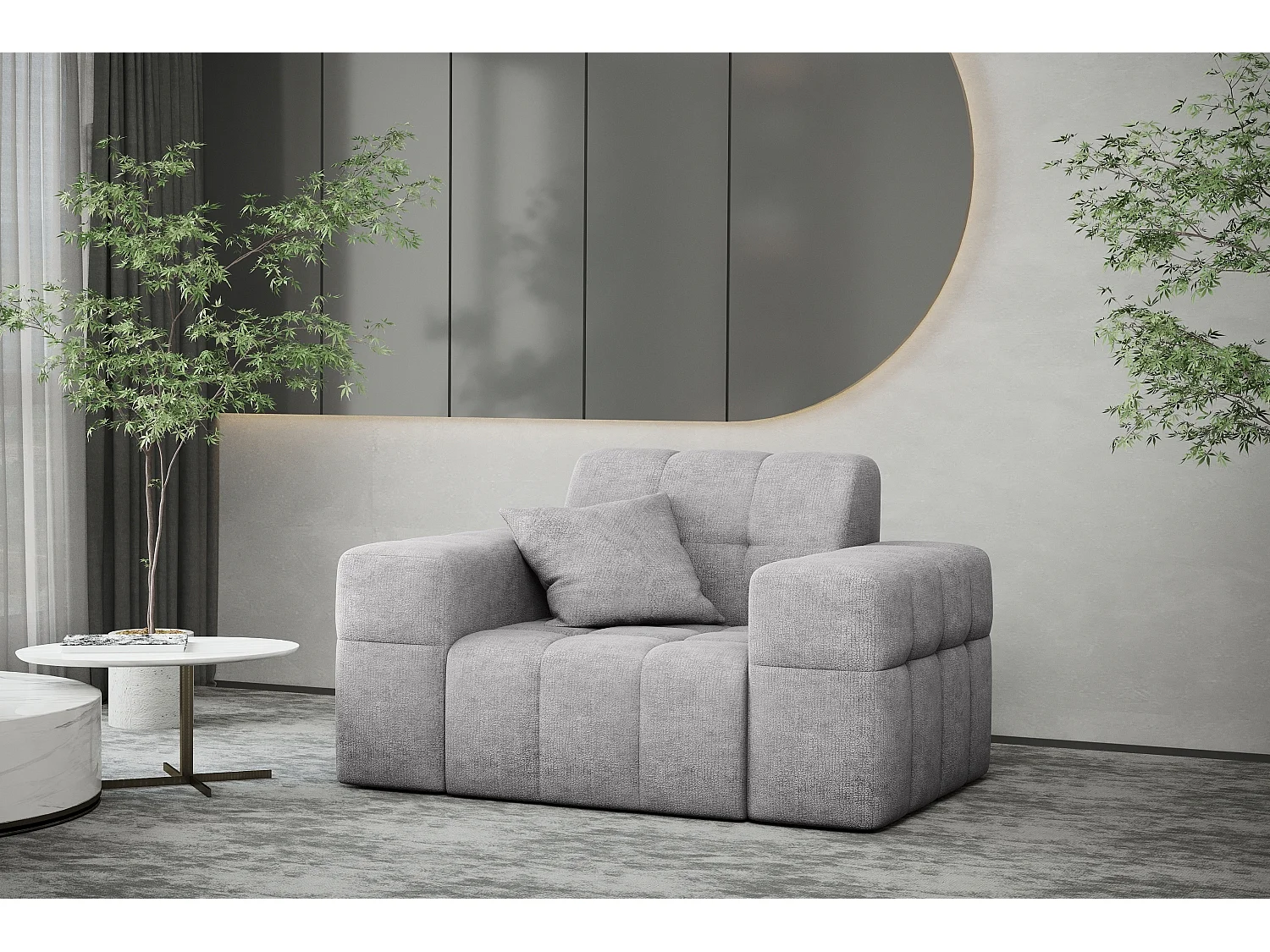 Fauteuil série NIMES tissu élégant Perfect Harmony Grey