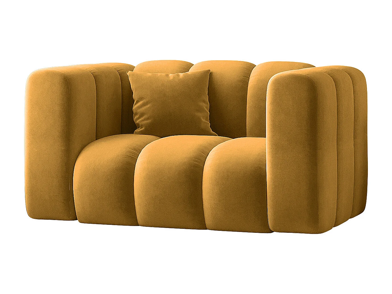 Fauteuil, Canapé Grand modulable tissu Salvador Jaune