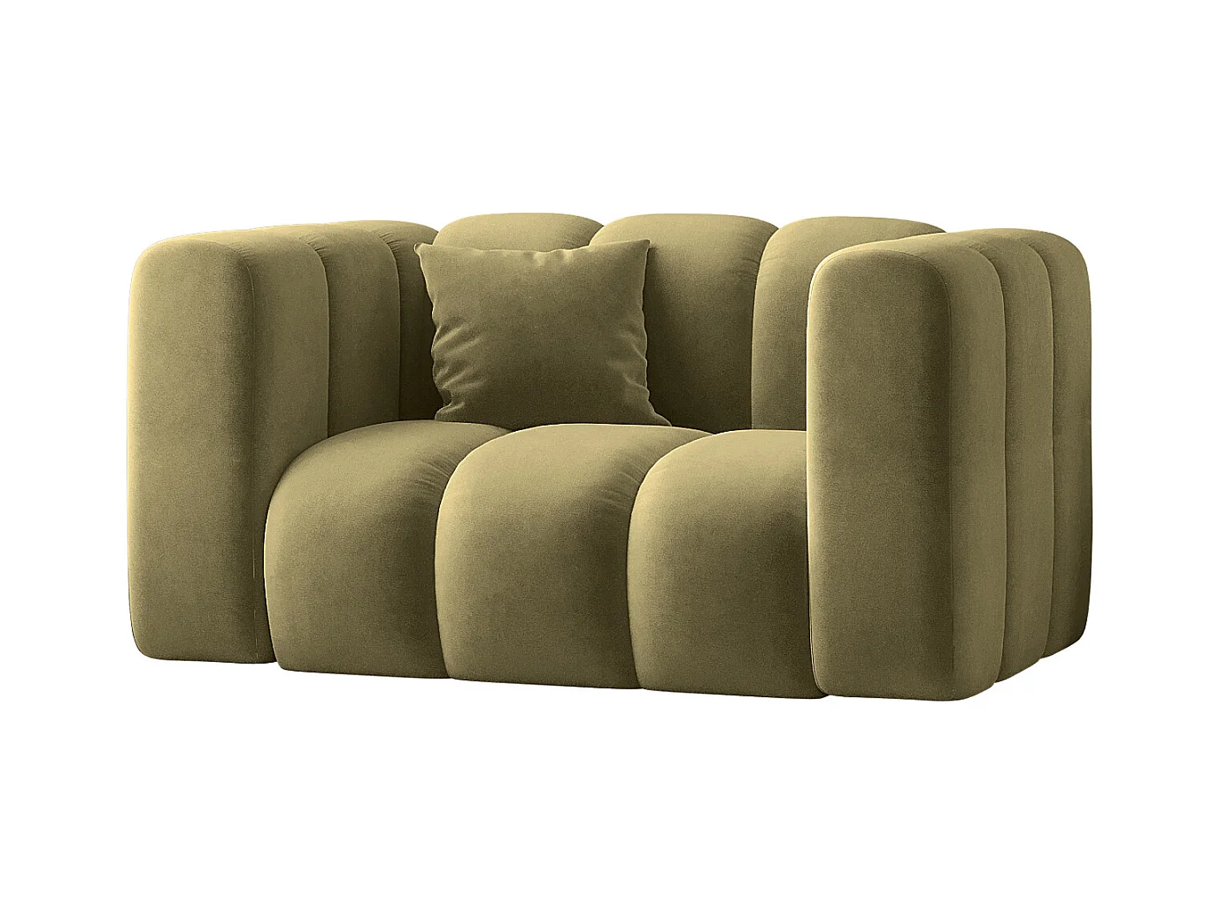 Fauteuil, Canapé Grand modulable tissu Salvador Olive