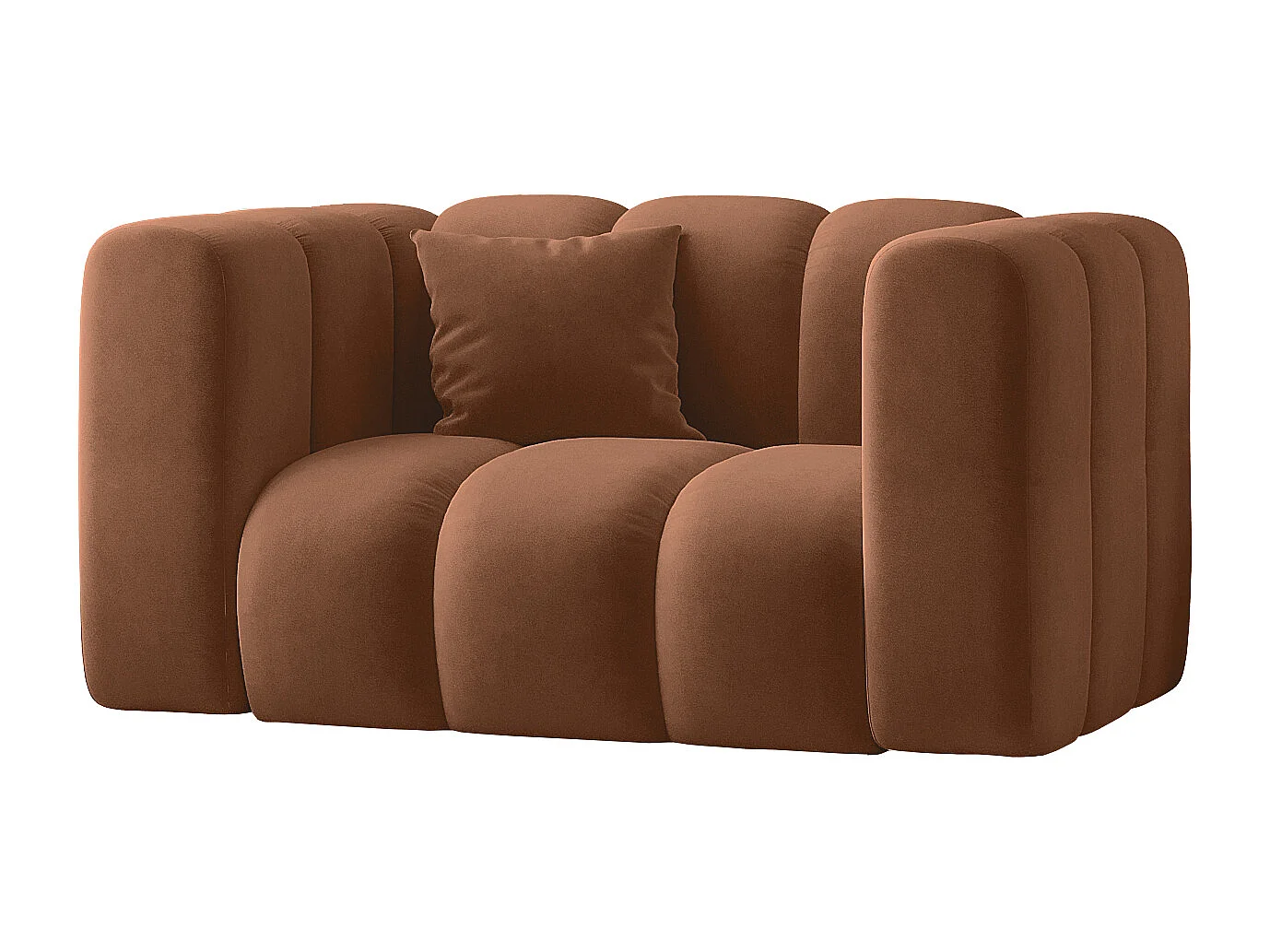 Fauteuil, canapé Grand modulable en tissu Salvador Marron