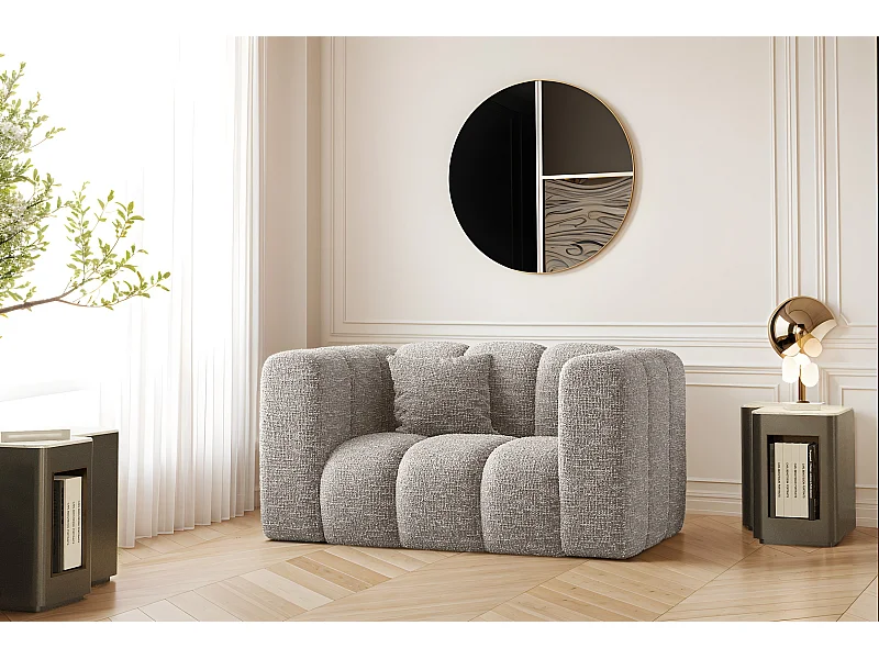 Fauteuil, bank Grand modulaire stof Haga Lichtgrijs