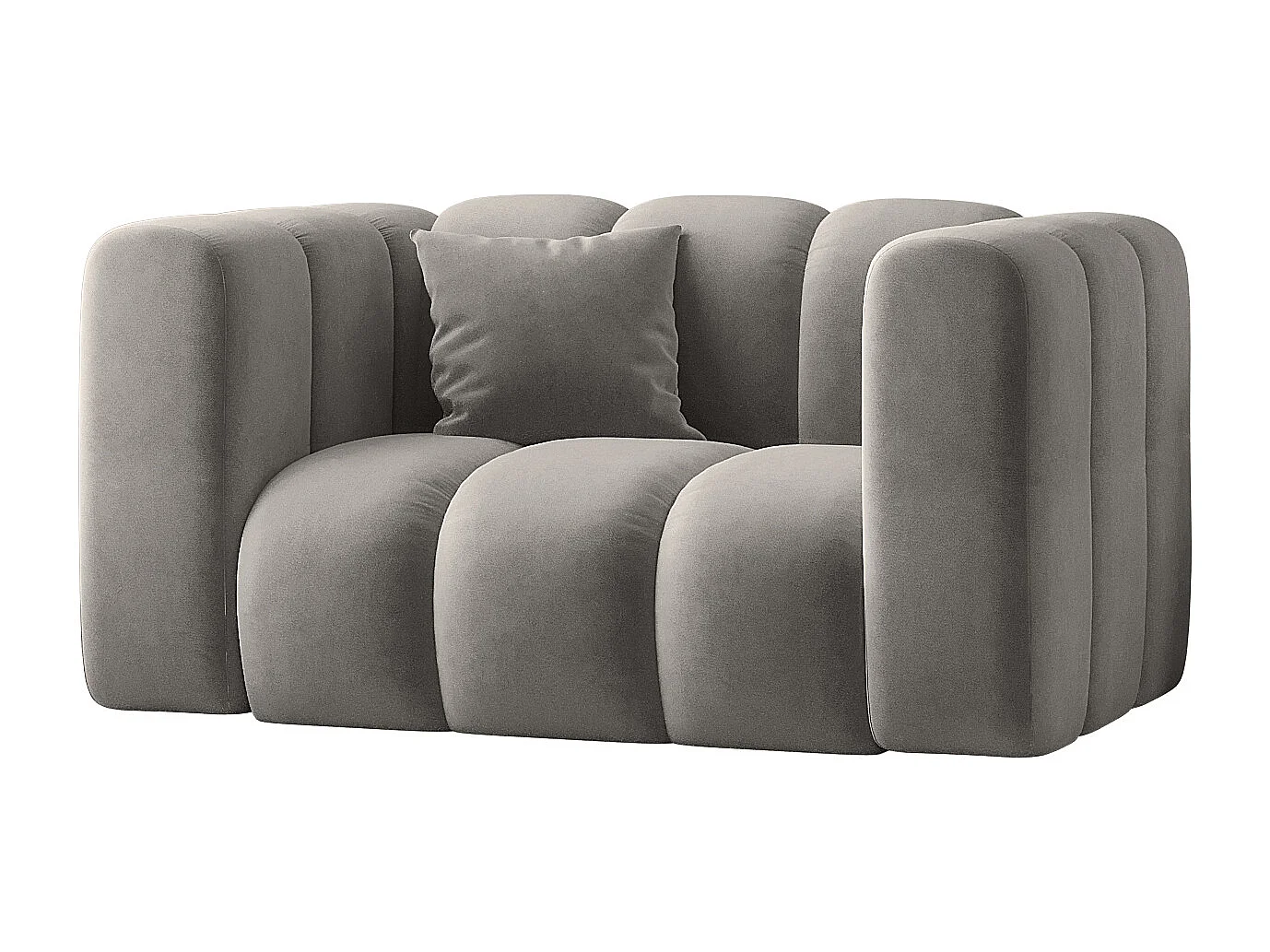 Fauteuil, canapé Grand modulable tissu Salvador Gris