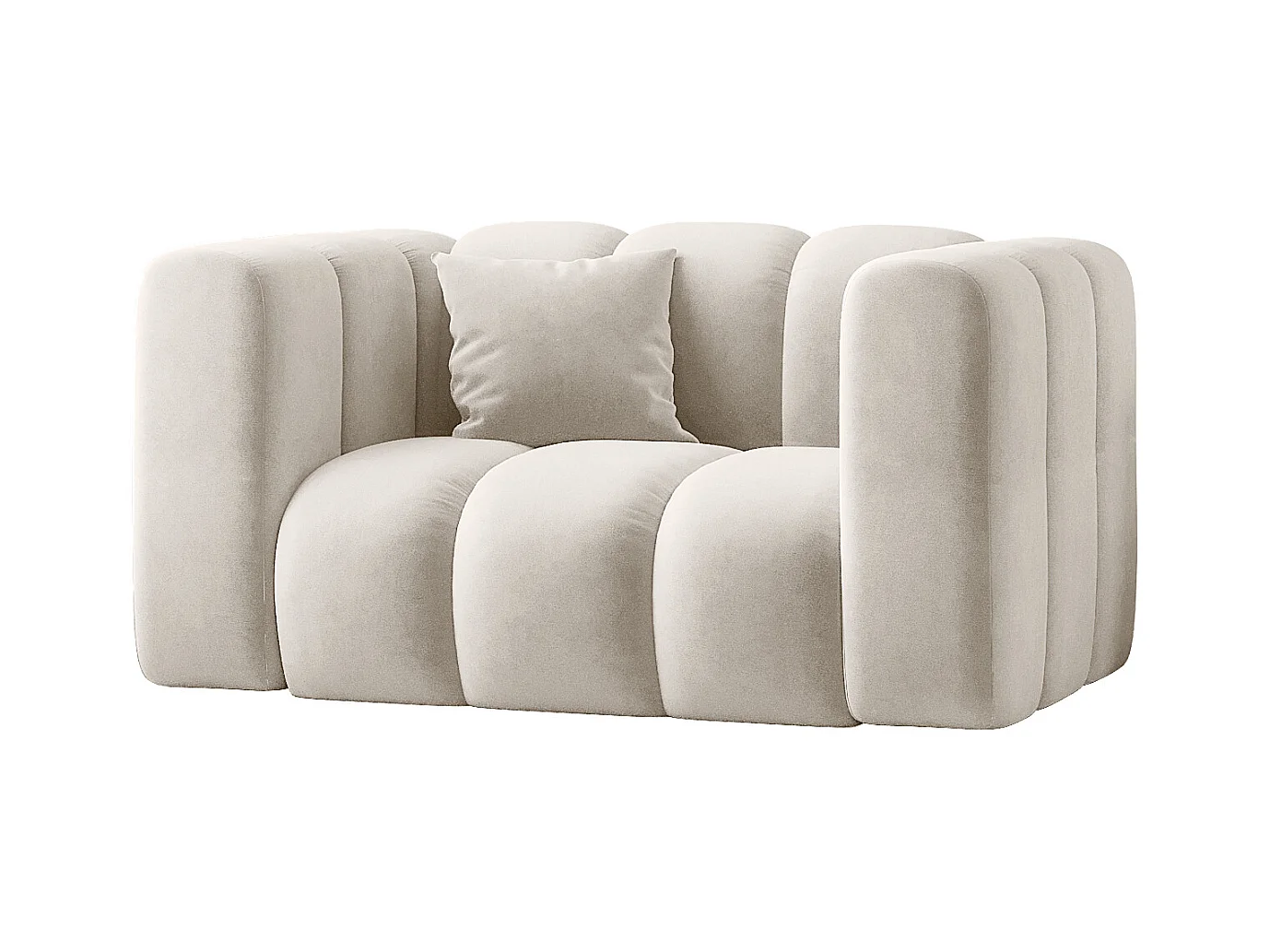 Fauteuil, canapé Grand modulable tissu Salvador Gris Clair