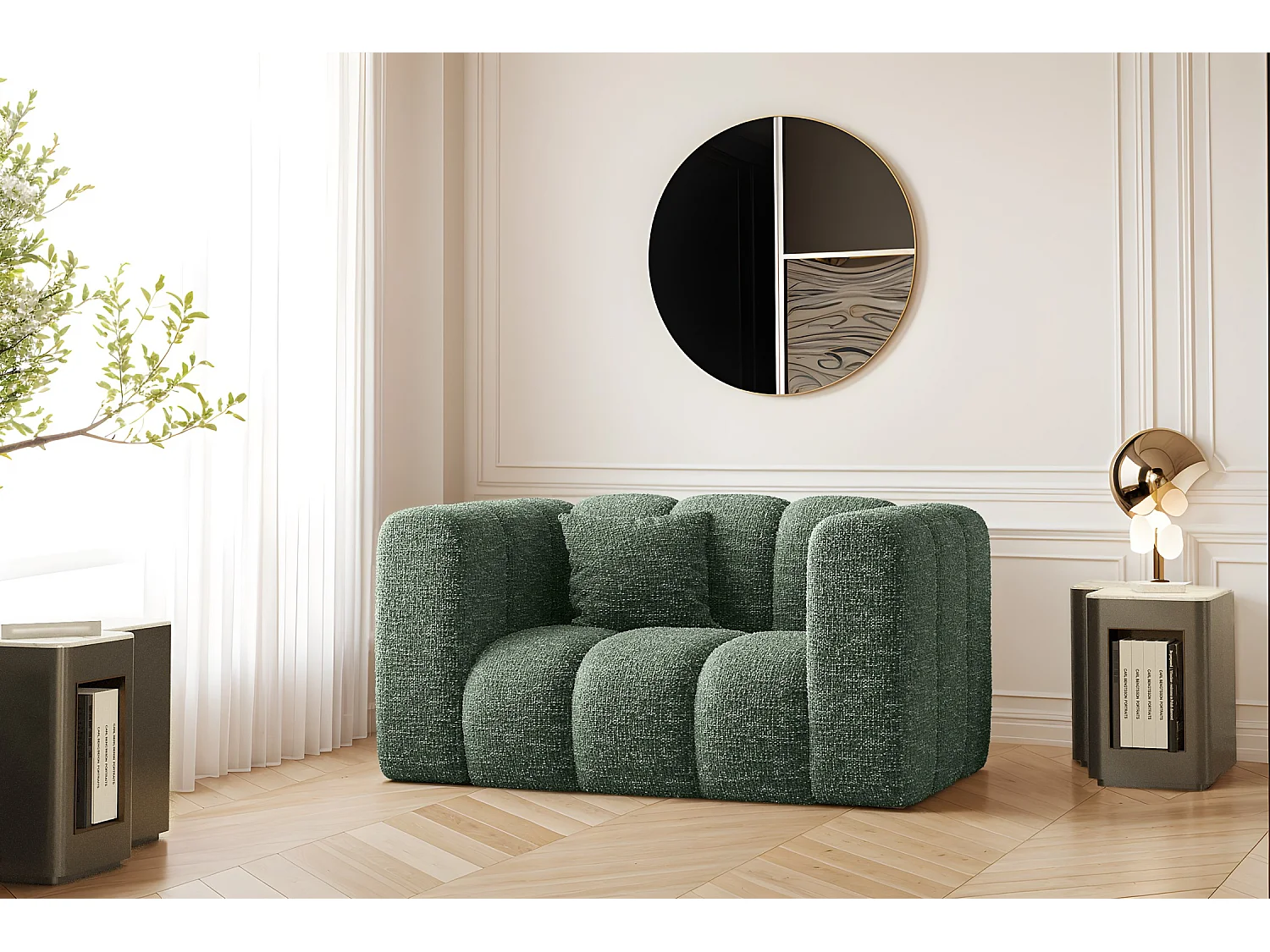 Sessel, Sofa Grand modular stoff Haga Grün