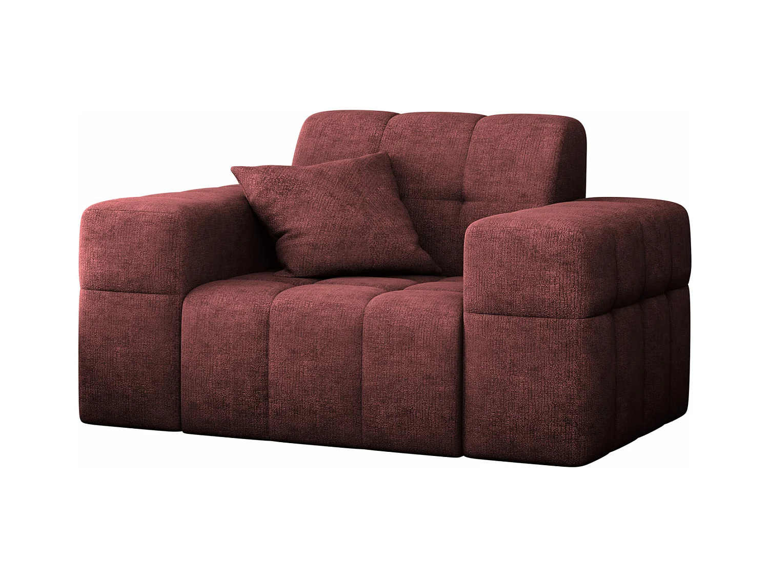 Fauteuil série NIMES tissu élégant Perfect Harmony vin rouge