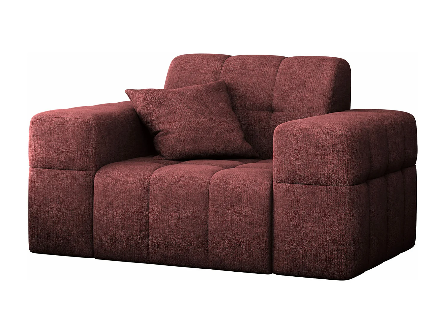 Fauteuil série NIMES tissu élégant Perfect Harmony vin rouge