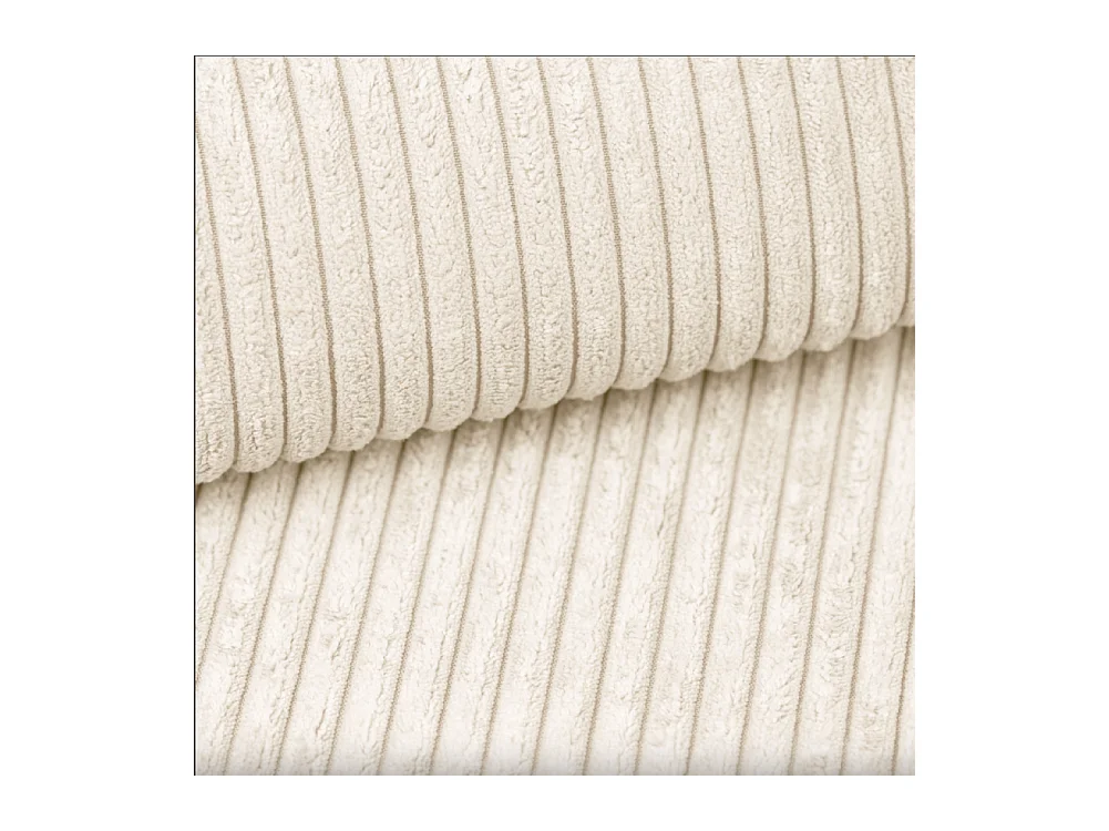 Lit boxspring avec sommier et surmatelas VIESTA tissu Poso Ecru 140x200 cm H2-Pocket