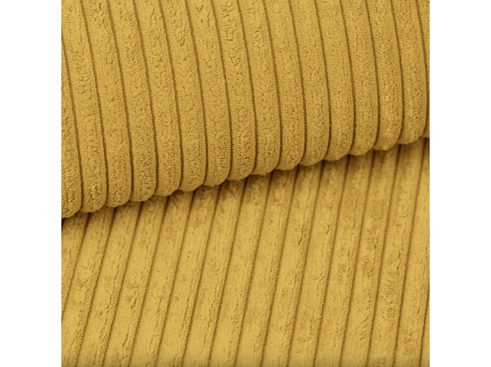 Lit boxspring avec sommier et surmatelas VIESTA tissu Poso Jaune 200x200 cm H2-Pocket