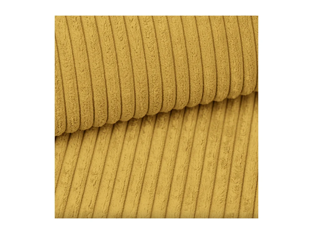 Lit boxspring avec sommier et surmatelas VIESTA tissu Poso Jaune 120x200 cm H3-Bonell