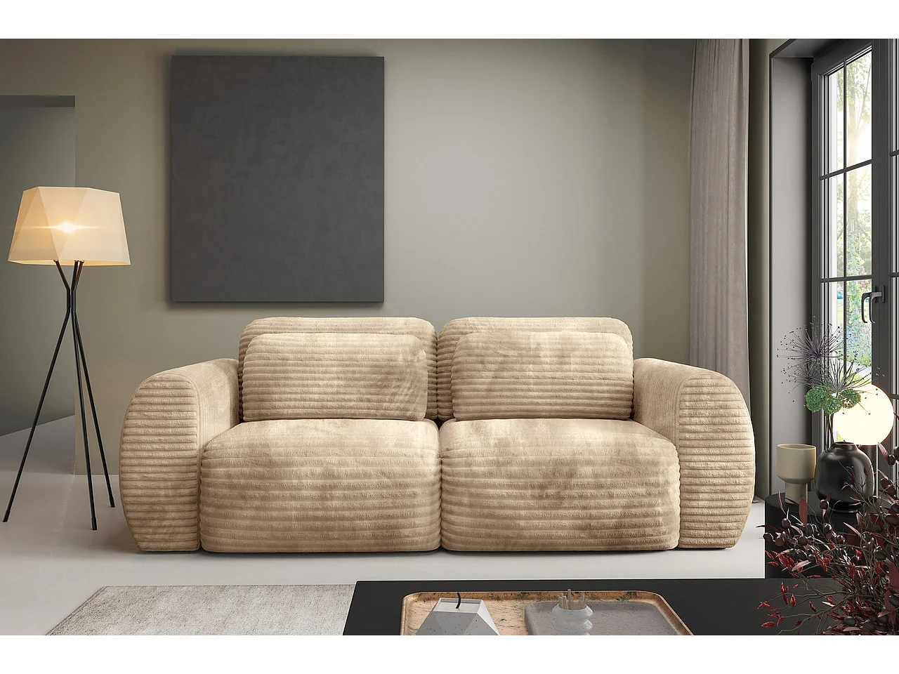 Canapé convertible premium CLOUD Miel