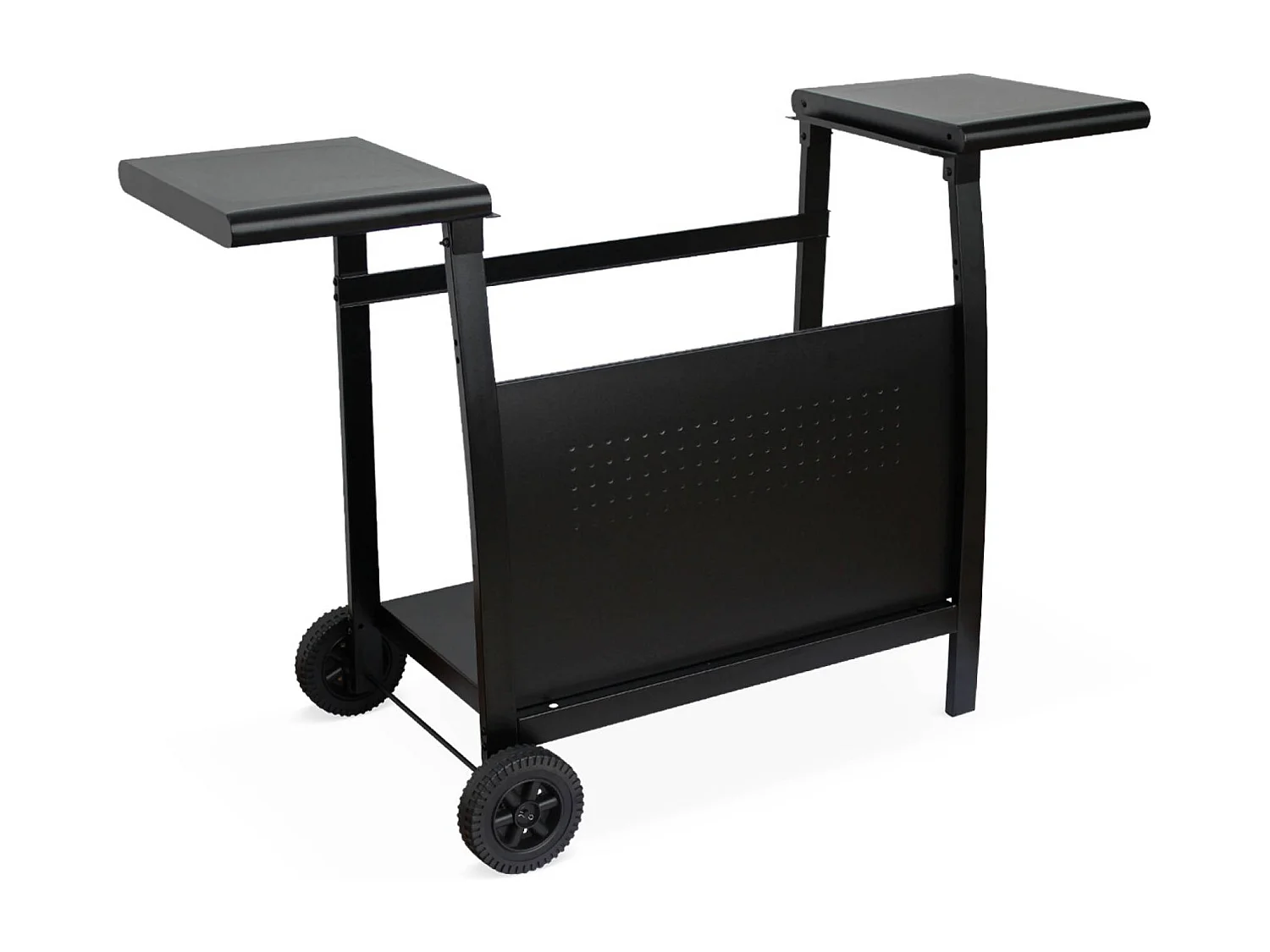 Plancha au gaz 3 brûleurs sur chariot - Porthos - 7.55kW. plancha à gaz avec desserte . cuisine extérieure. plaque émaillée. inox. barbecue