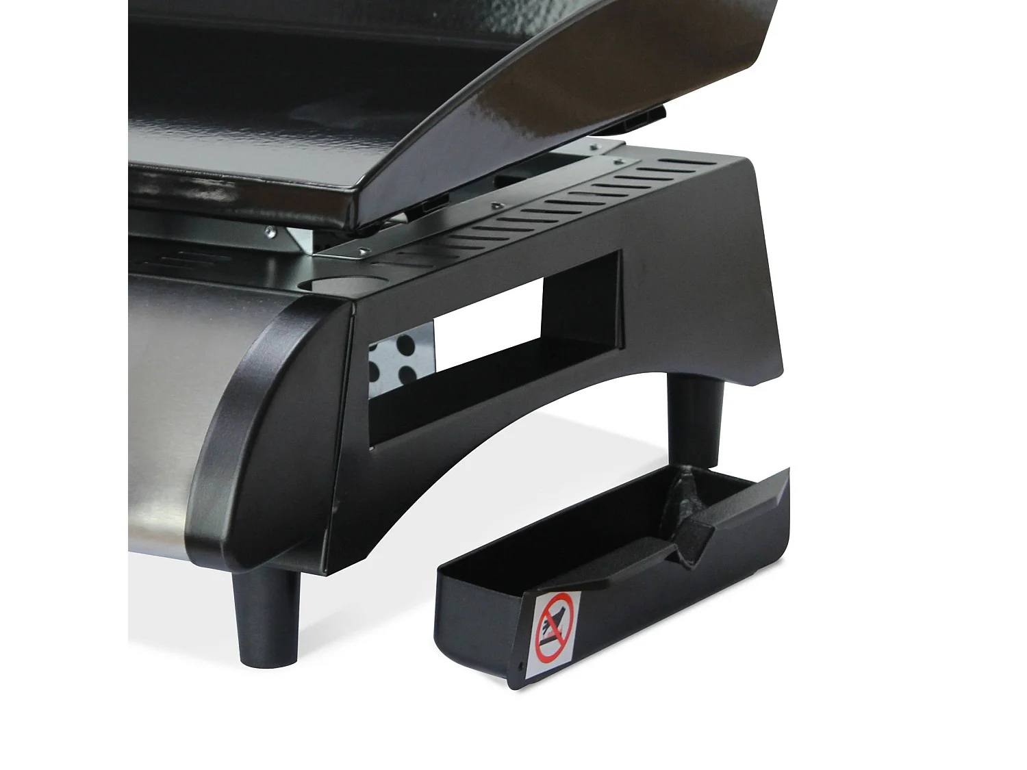 Plancha au gaz 3 brûleurs sur chariot - Porthos - 7.55kW. plancha à gaz avec desserte . cuisine extérieure. plaque émaillée. inox. barbecue