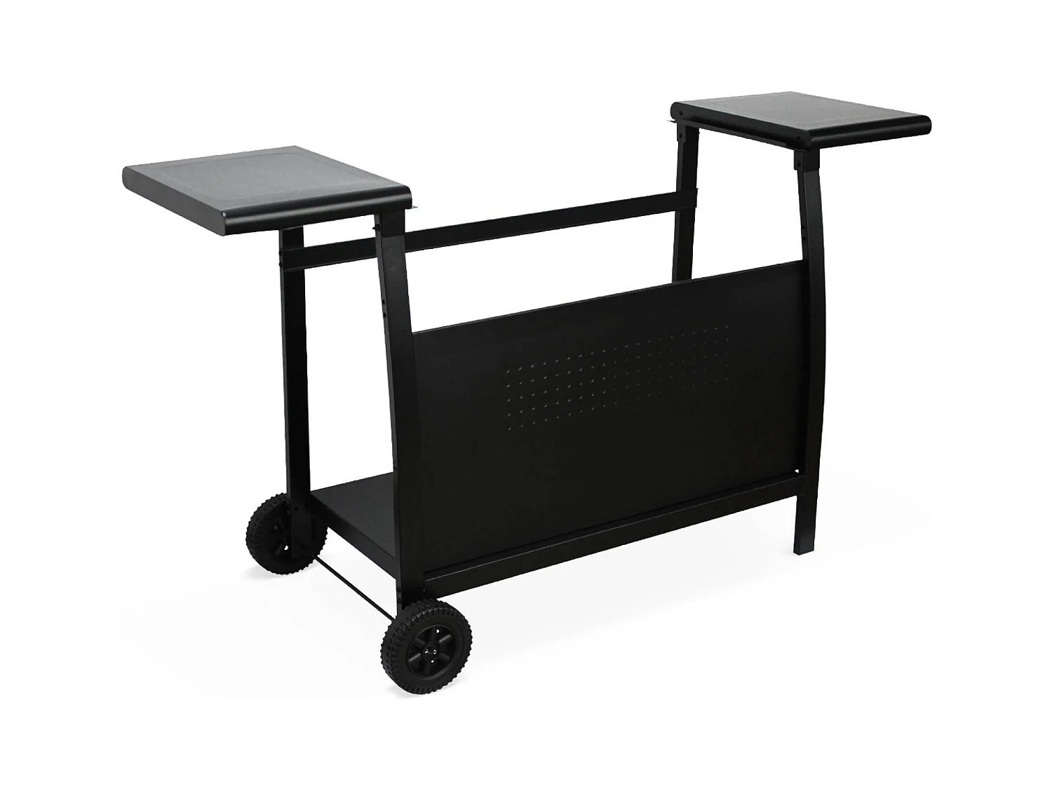 Plancha au gaz 4 brûleurs sur chariot - Porthos - 10kW. plancha à gaz avec desserte . cuisine extérieure. plaque émaillée. inox. barbecue