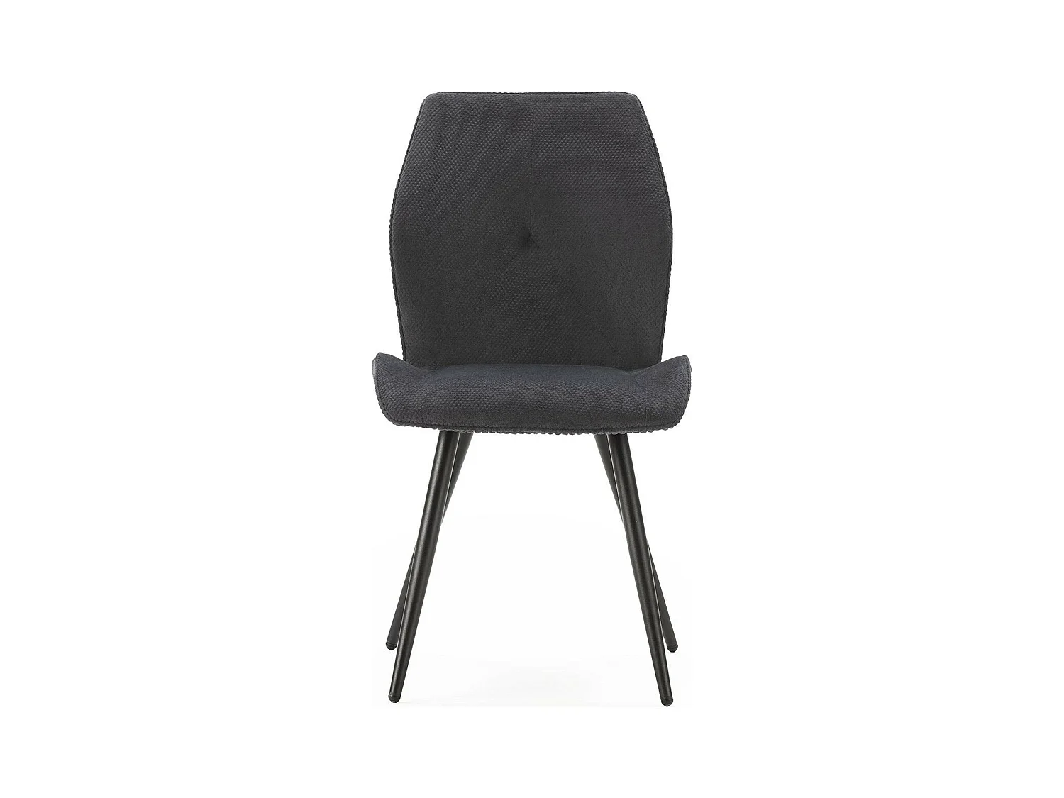 Lot de 2 chaises en velours côtelé noir - Lykke