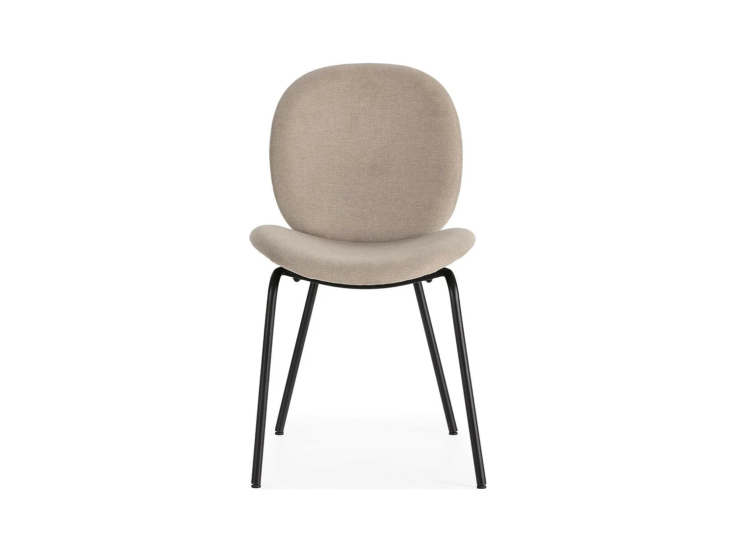 Lot de 2 chaises en tissu beige - Boreal