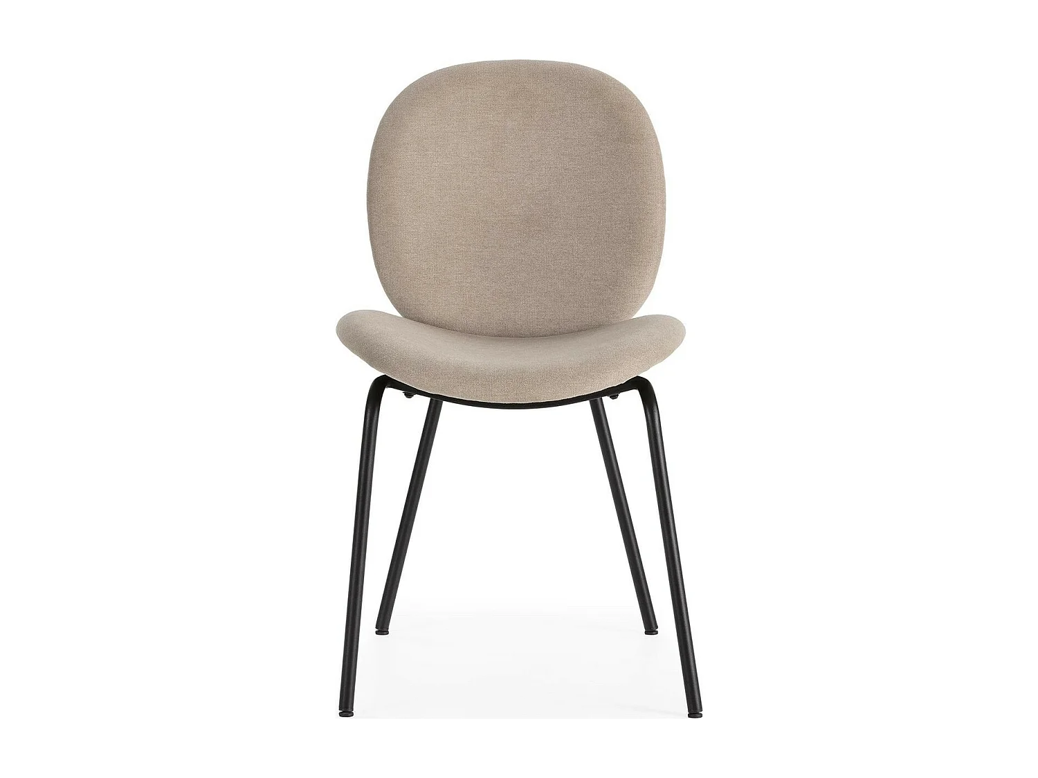 Lot de 2 chaises en tissu beige - Boreal