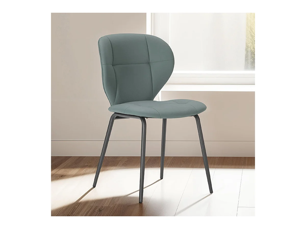 Lot de 2 chaises en tissu vert - Svea