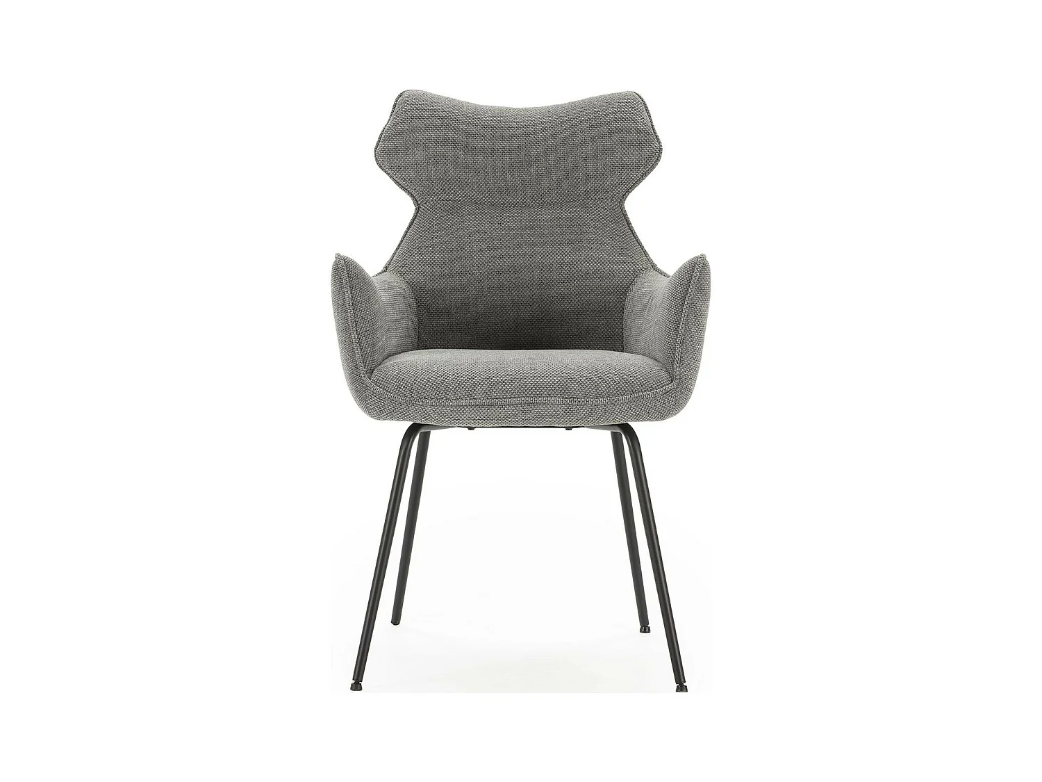 Lot de 2 fauteuils de table en tissu gris - Iconic