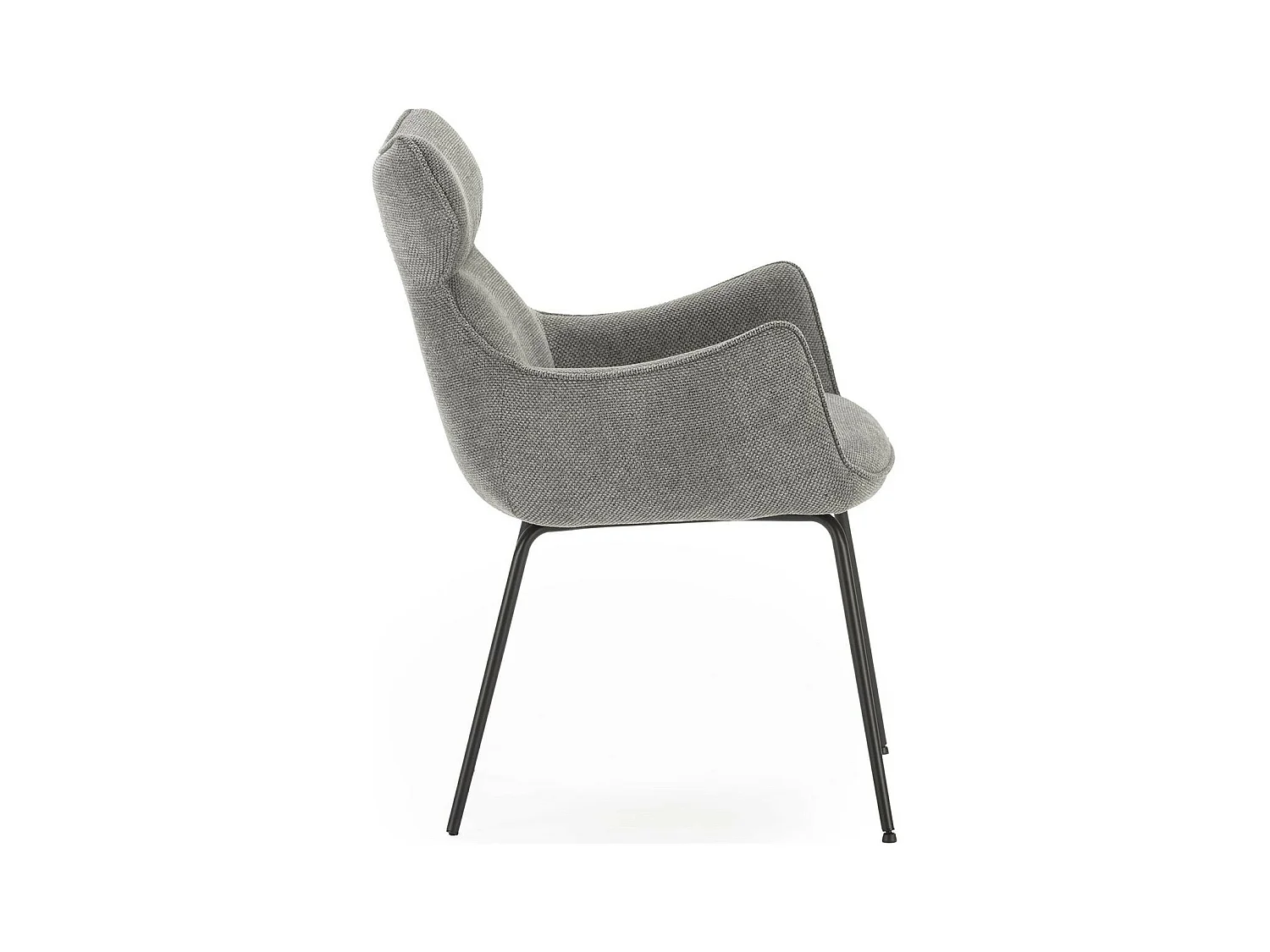 Lot de 2 fauteuils de table en tissu gris - Iconic