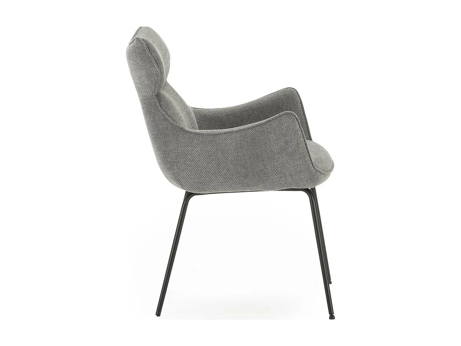 Lot de 2 fauteuils de table en tissu gris - Iconic