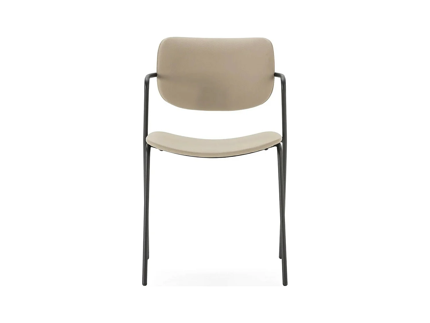 Lot de 2 chaises en simili taupe - Skandi