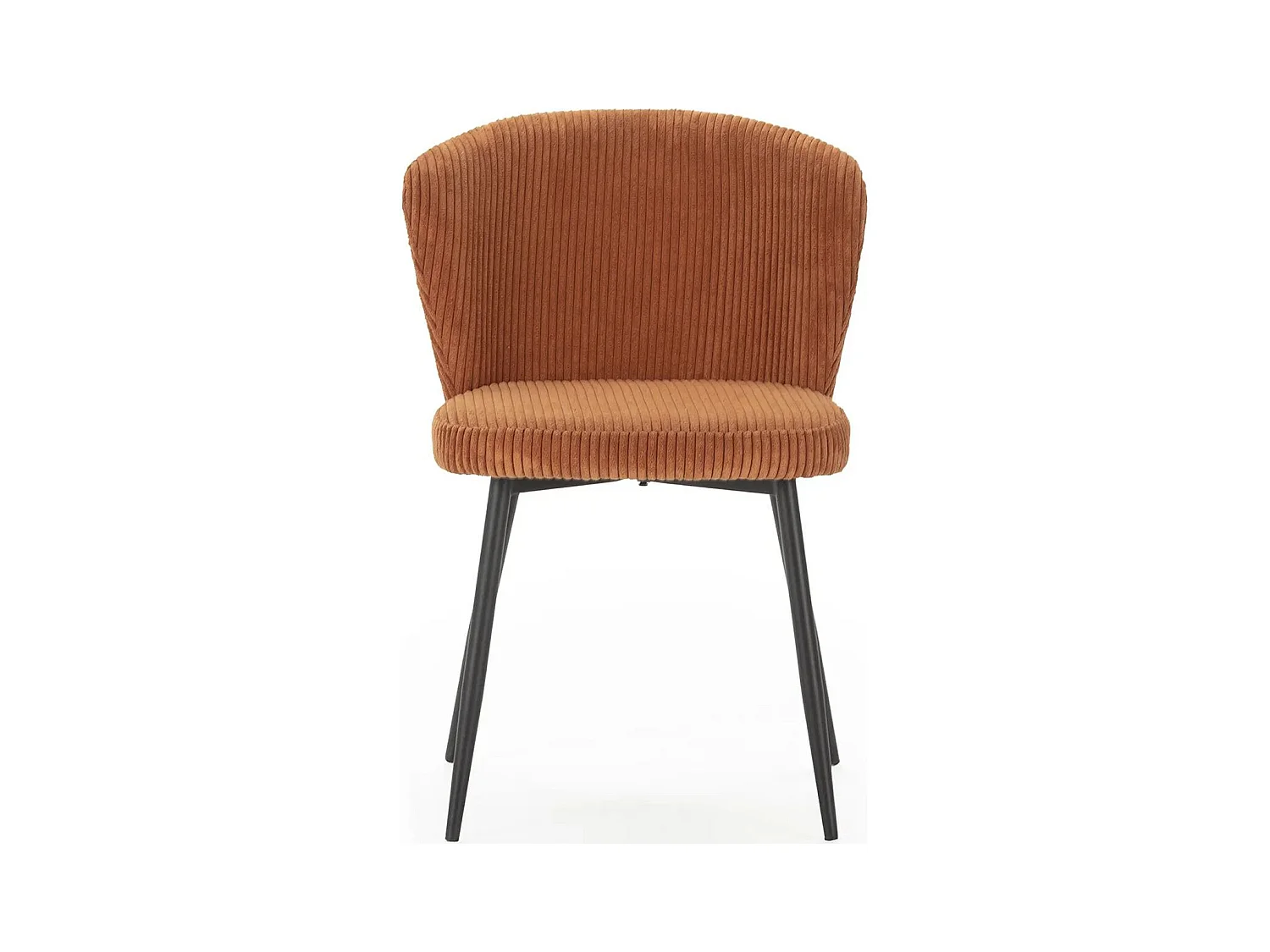 Lot de 4 chaises en velours côtelé rouille - Klara