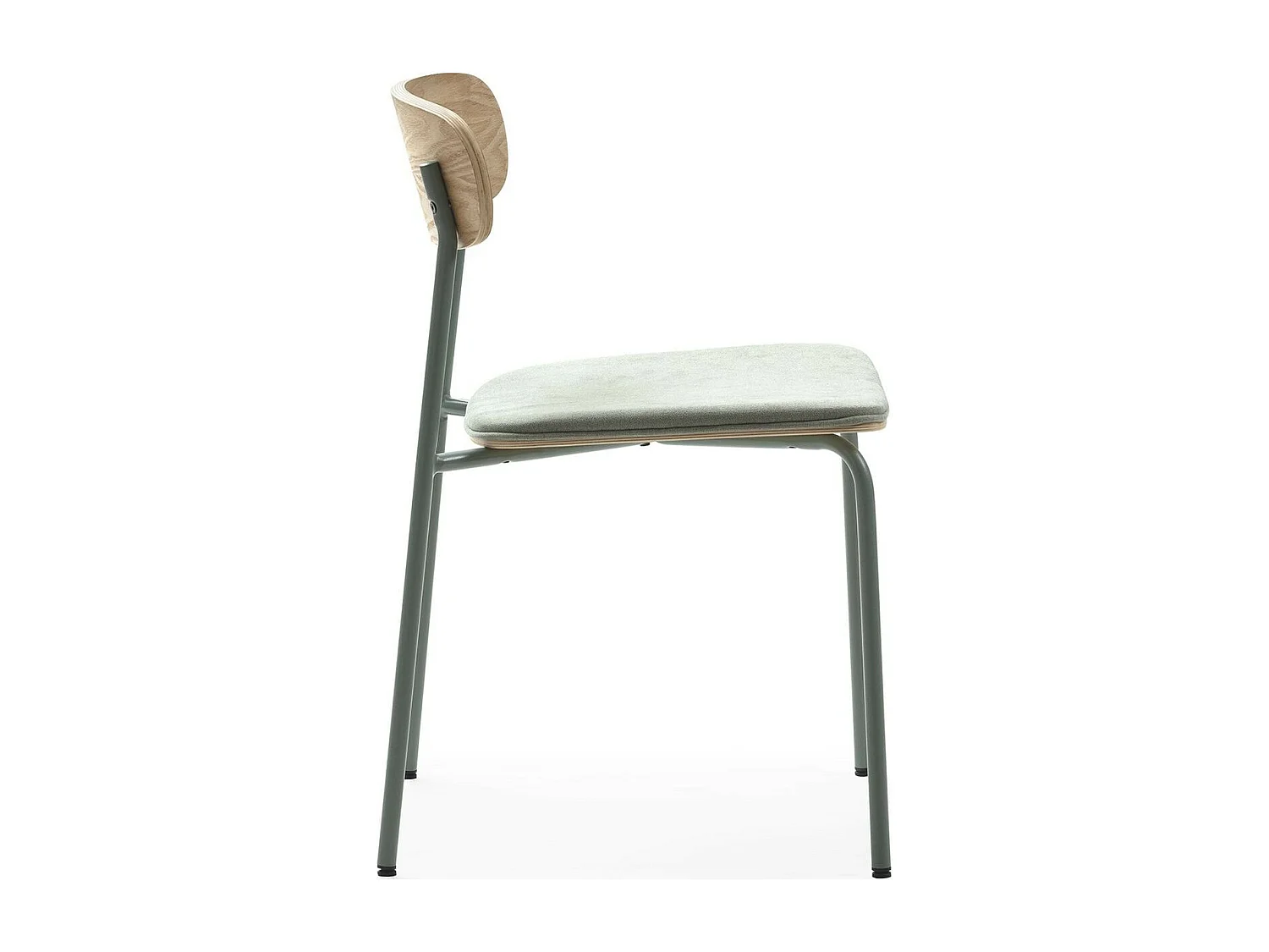 Lot de 2 chaises en tissu aigue-marine et effet bois - Svala