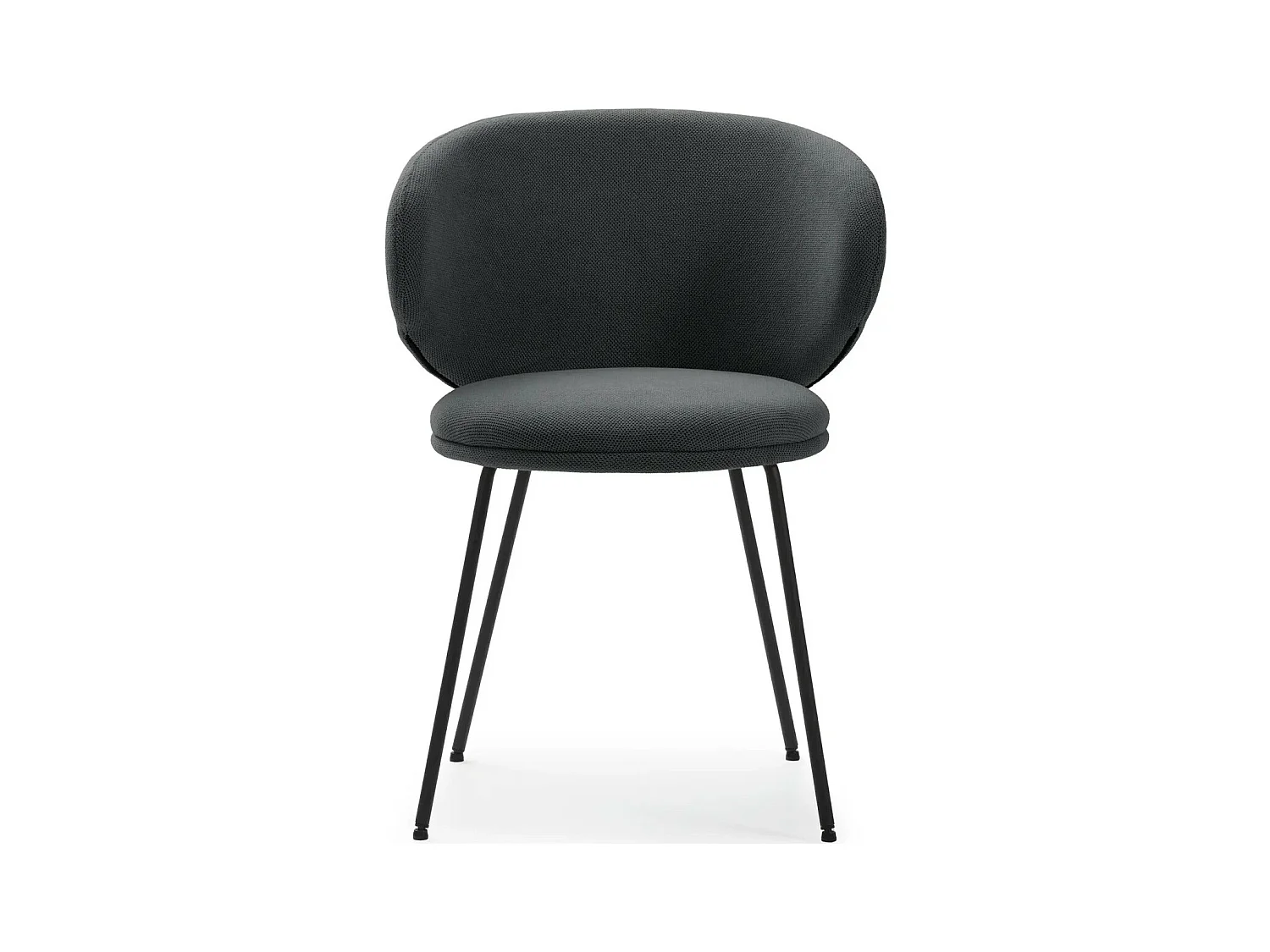 Lot de 2 chaises en tissu gris foncé - Cocoon