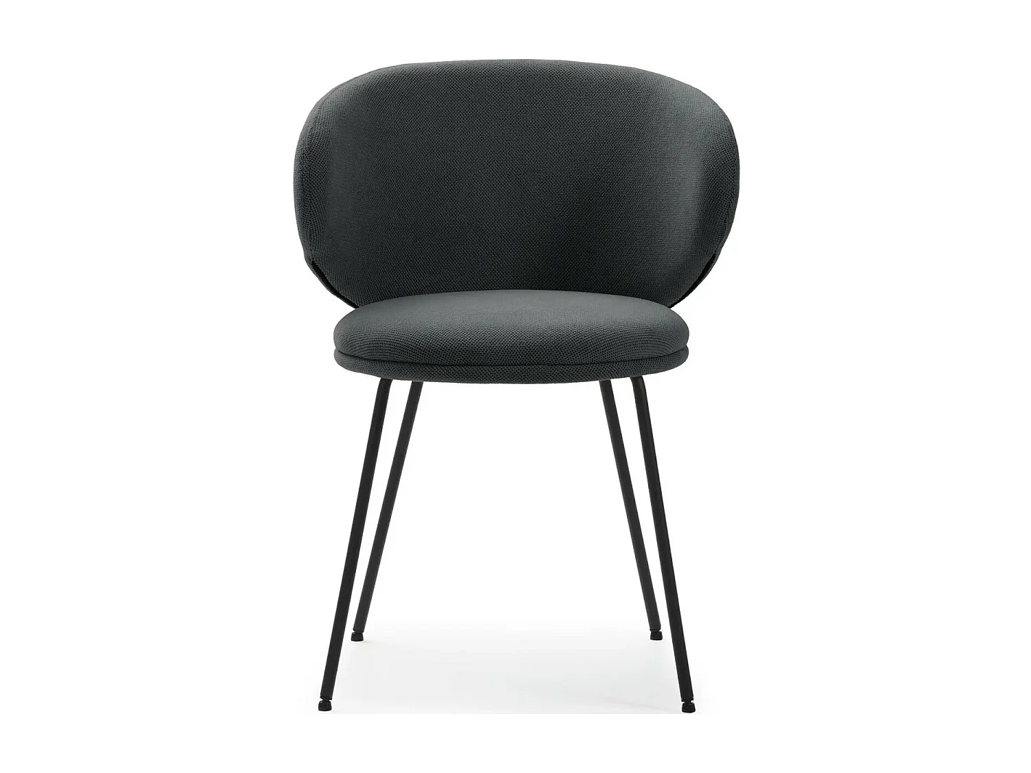 Lot de 2 chaises en tissu gris foncé - Cocoon