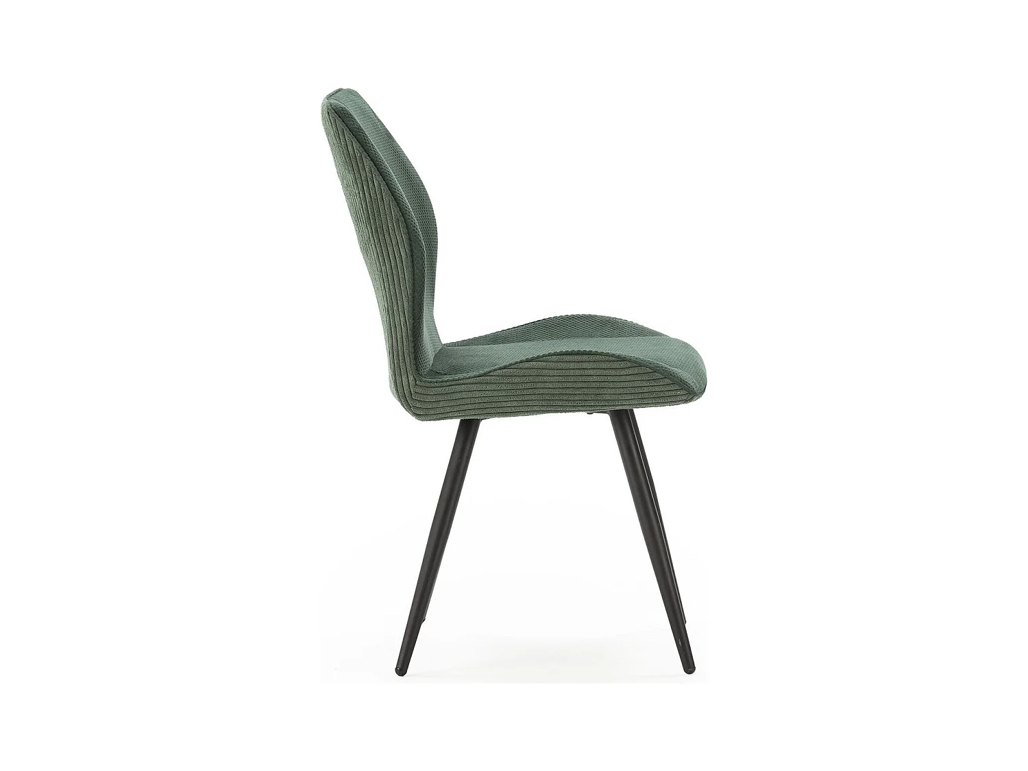 Lot de 2 chaises en velours côtelé vert - Lykke
