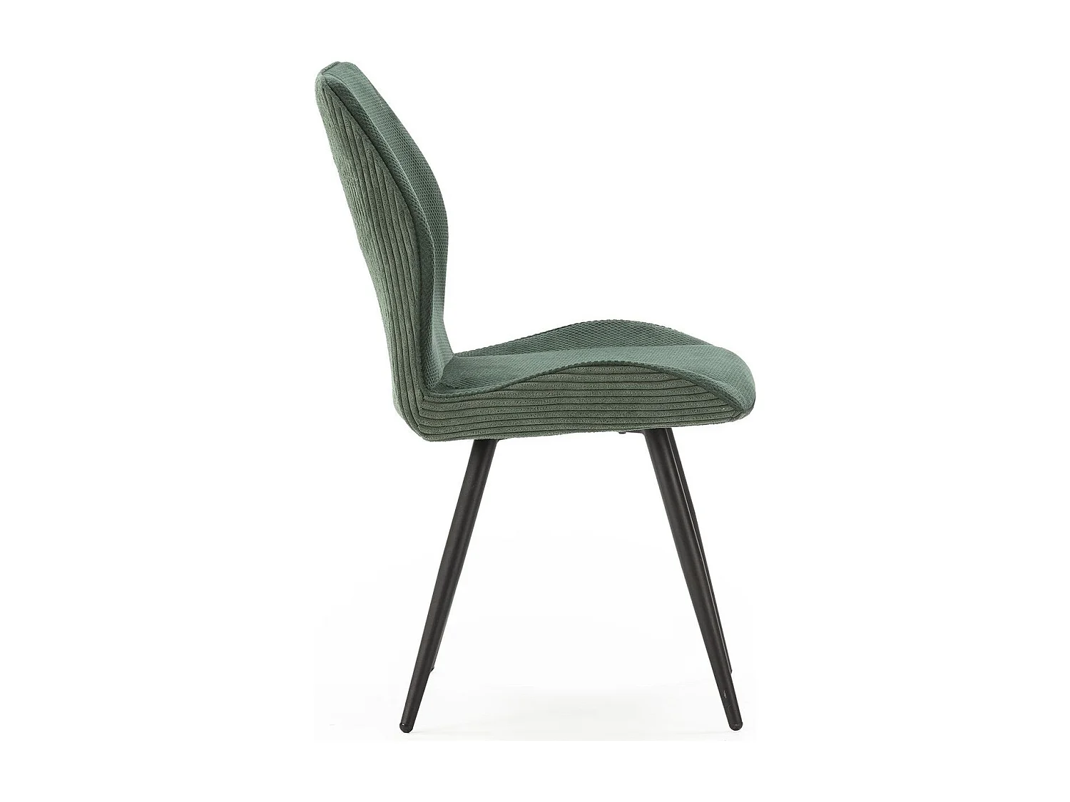 Lot de 2 chaises en velours côtelé vert - Lykke