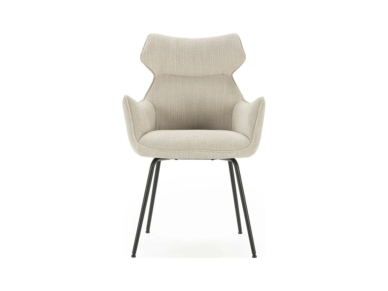 Lot de 2 fauteuils de table en tissu beige - Iconic