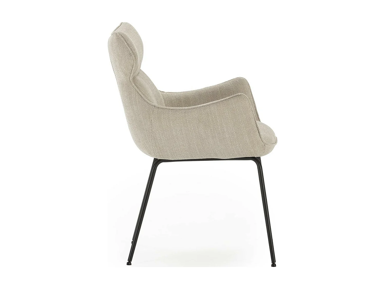 Lot de 2 fauteuils de table en tissu beige - Iconic